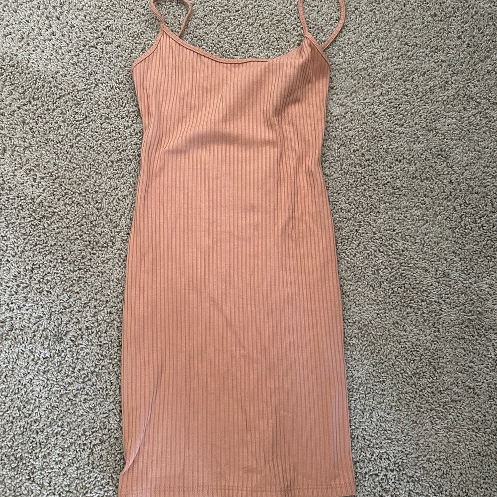 Elegant Peach Dress by [Brand]